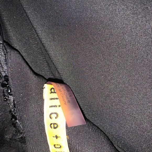 Alice and Olivia Black Mini Dress w lace and beads - Picture 6 of 10